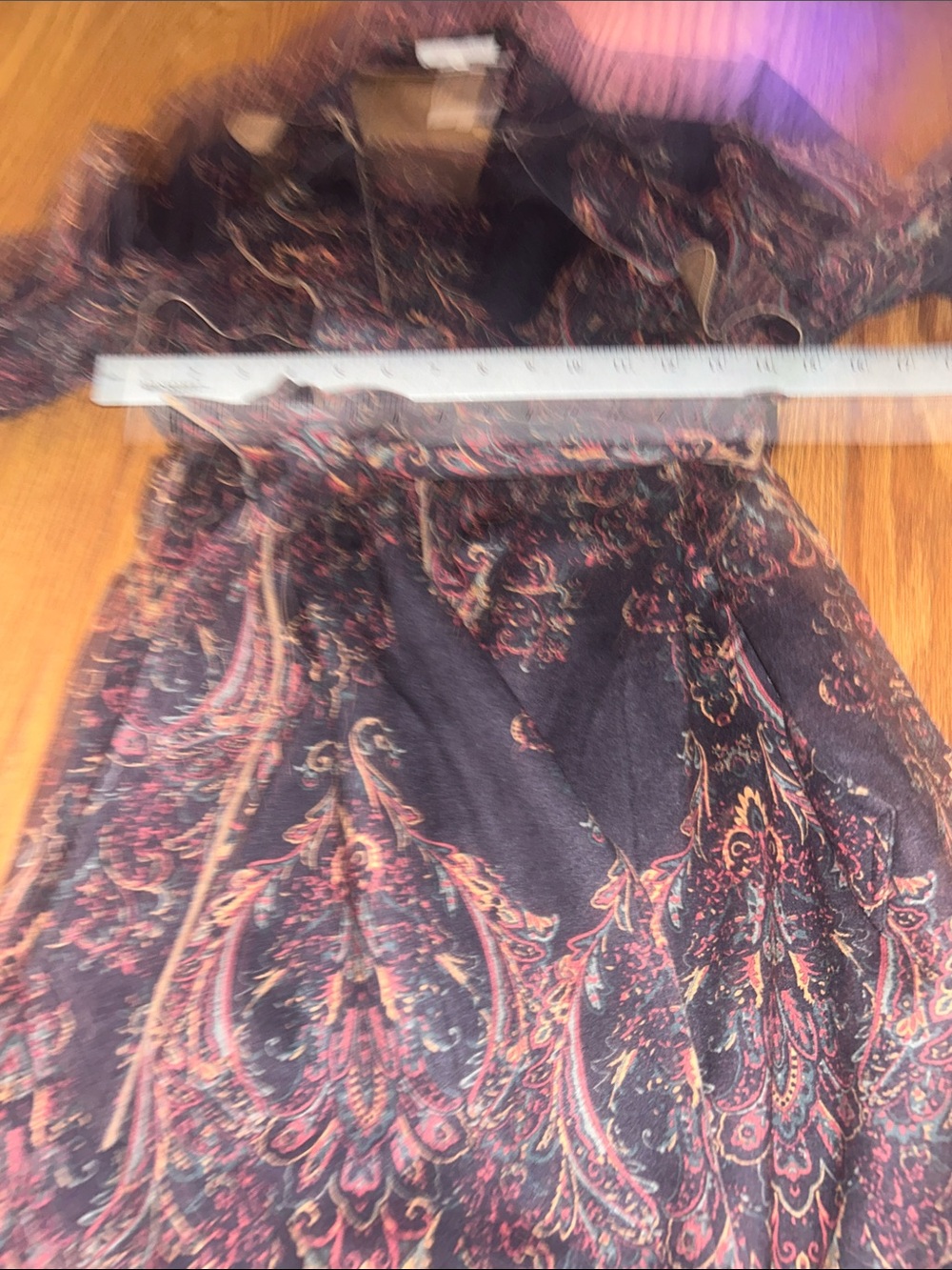 Anthropologie Solitaire Paisley Belted Trench Faux Suede Coat Women's Size S - Picture 5 of 6